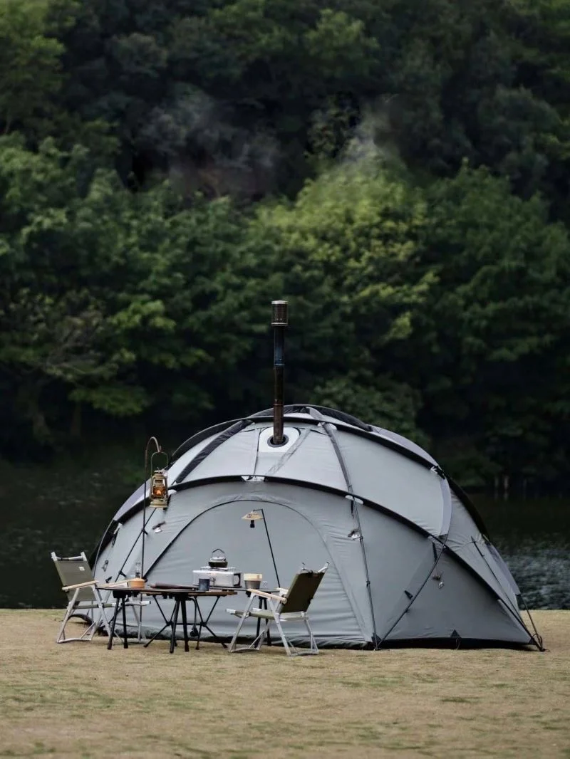 5+ Person Half ball Tent with stove jack hole  Suppliers Outdoor  Camping  Hemisphere Dome Tent Geodesic structure