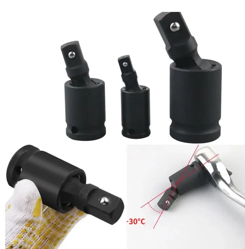 360 Degree Swivel Knuckle Joint Air Impact Wobble Socket Adapter Hand Tool 1/2 3/8 1/4