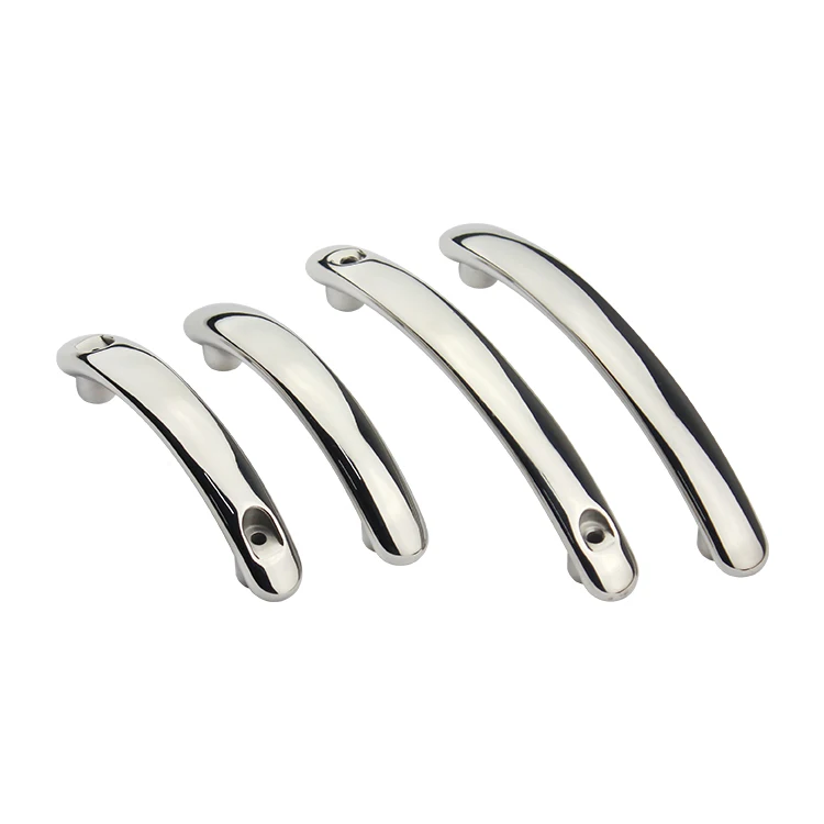SK4-045A-100 Industrial Stainless Steel Arc Door Pull Handle Alloy and Iron Powder Coating Finish for Hospital Use