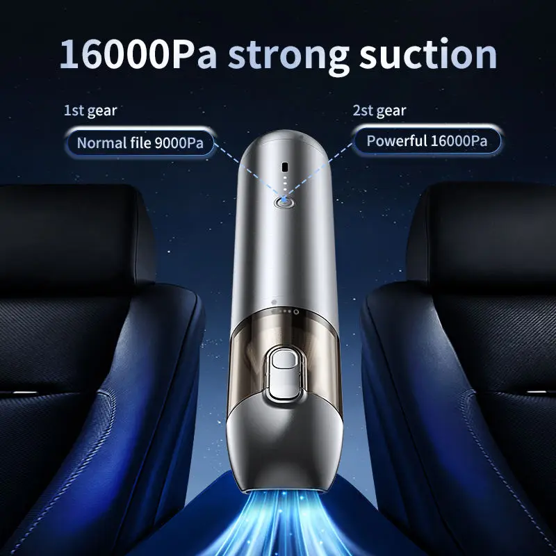 16000Pa high suction 65bB low noise hand vacuum cleaner cordless hand held vacuum cleaner for bedsheet mini dust blower