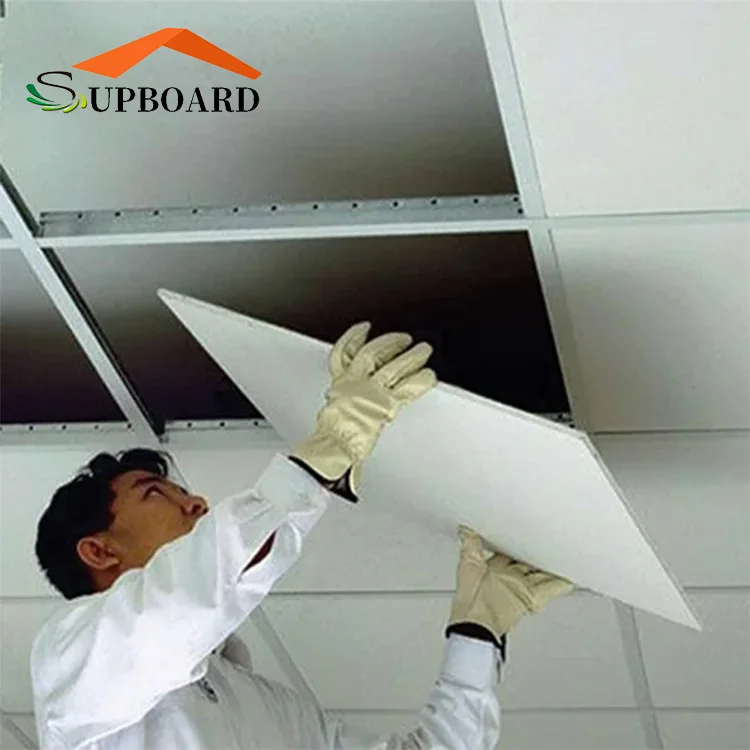 Qingdao  Pvc Gypsum Waterproof PVC Laminated Gypsum Ceiling Tiles For Office Decor
