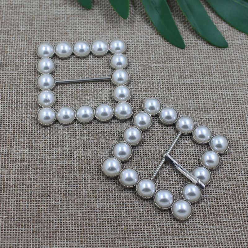 Custom new fashion design alloy metal pearl tri-glide buckle,heart shape woman belt buckle