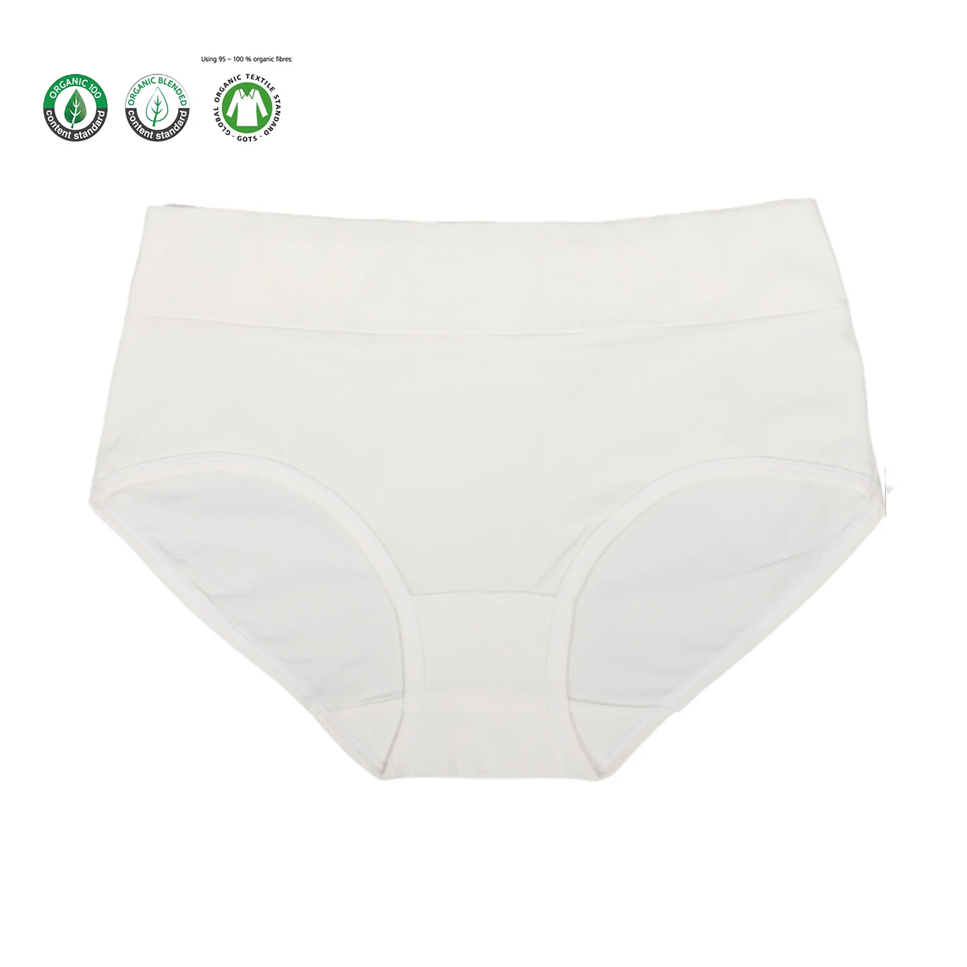 Custom Organic Cotton Natural Eco-friendly White Plain Sexy Women`s Pants Underwear