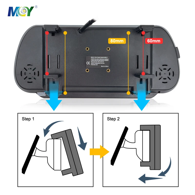 MCY HD CCTV Touch Rear View Mirror Backup Reversing Camera 7 Car Monitors