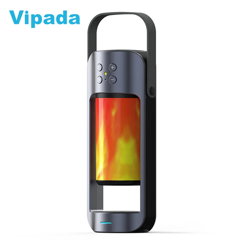 Outdoor LED Flame Speaker Wireless charger TWS Atmosphere Lamp Stereo Camping Night Light Speakers
