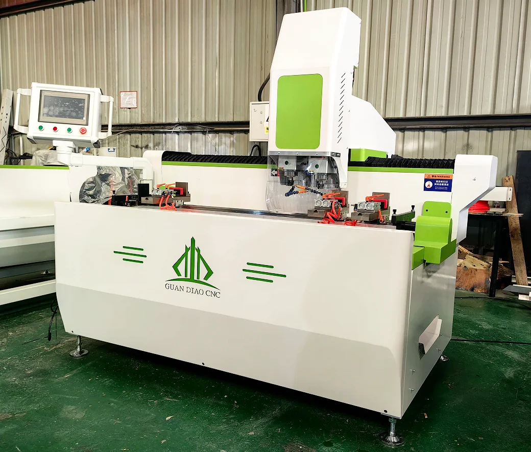 GD-1200 1600 CNC Windows and Door Making Door Lock Hole Drilling Machine Aluminum Profile PVC CNC Metal Drilling Milling Machine