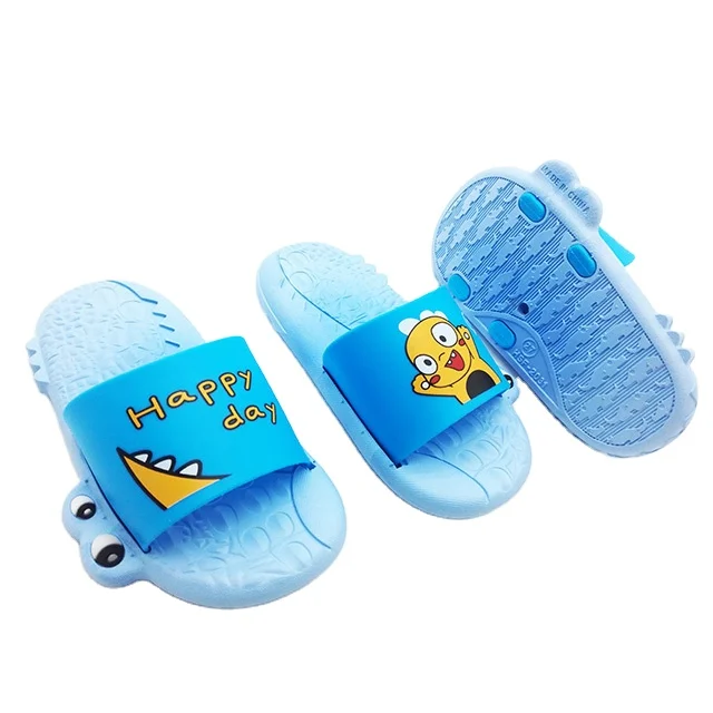 
2021 popular latest fashion design flat pcu unicorn girls kids slippers 