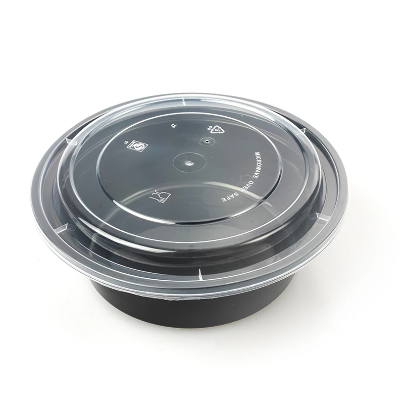 700ml/25oz Disposable Take Away Plastic fruit salad container with dome lid,salad mixing bowl to go with cover