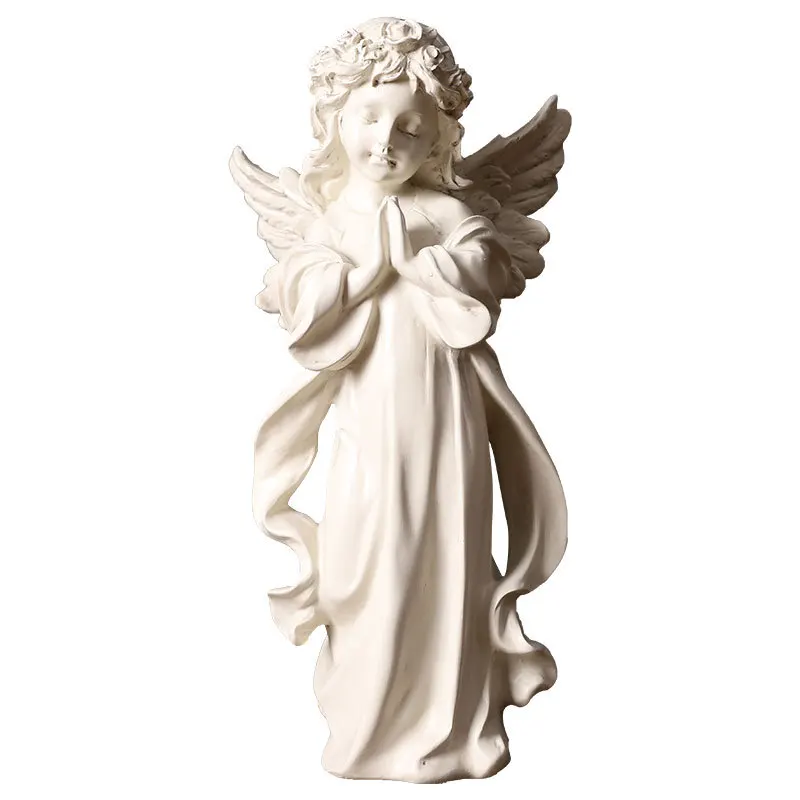 Simple Luxury Office Nordic Girl Prayer Angel Sculpture Model Room Crafts Decoration