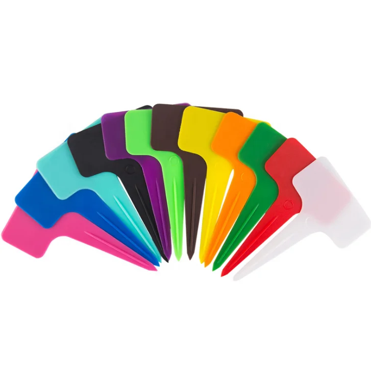 Недорогая T-образная водонепроницаемая пластиковая вставка ярлыки для сада посадочная этикетка сделано в Китае