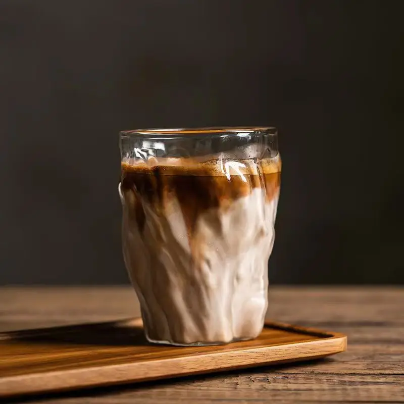 High borosilicate glass water cup with lids and straws,large belly cup, milk cup, heat-resistant glass colored handle cup