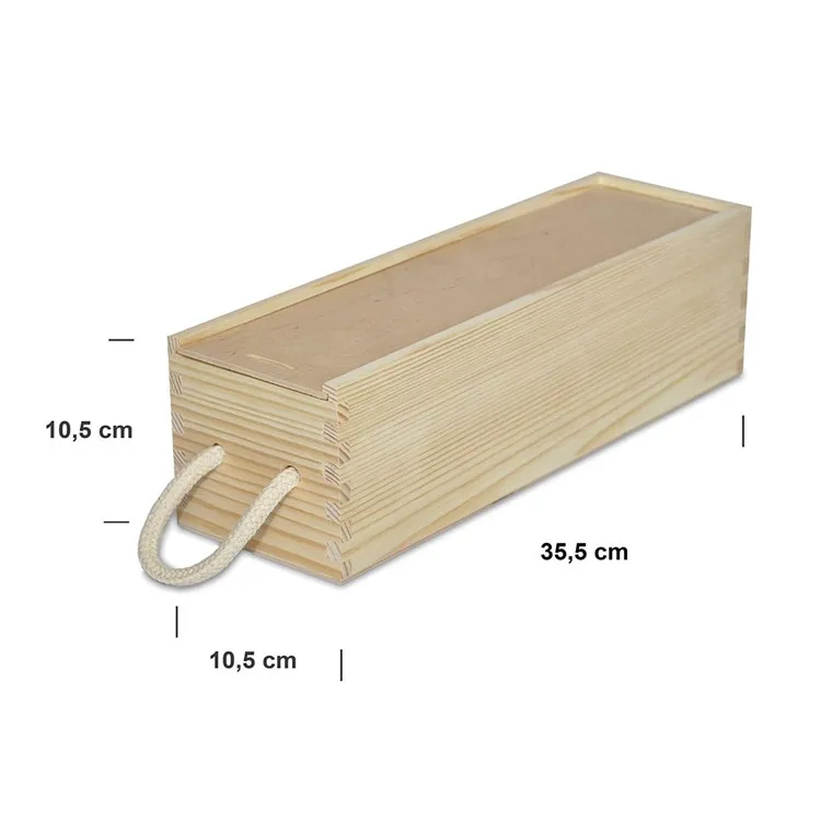 High-grade liquor decorative simple single bottle storage wine box wooden