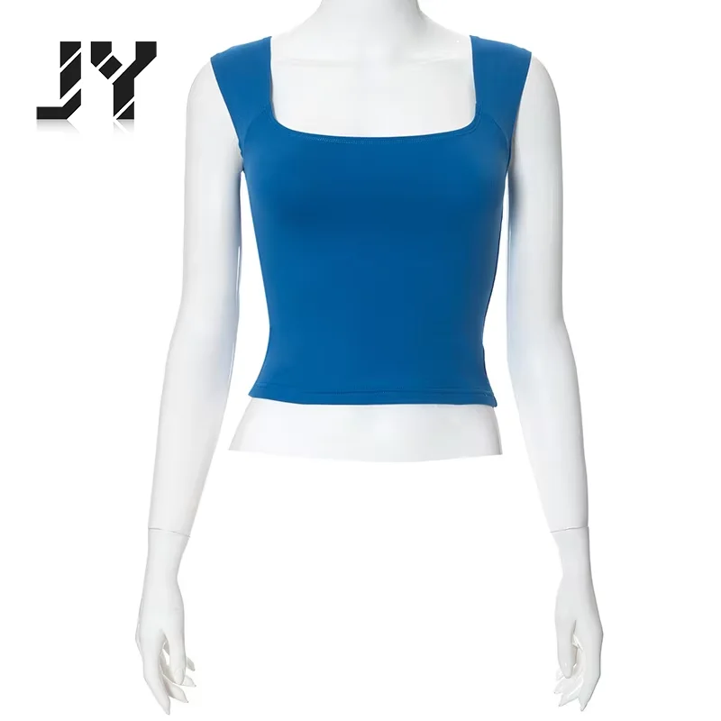 Joyyoung Women Summer Soft Comfort U Neck Cropped Fitness Tank Tops