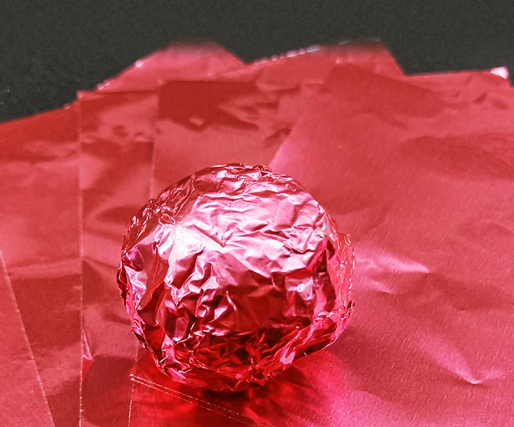 colorful Food Grade Chocolate Candy Packing Aluminum Foil Paper Laminated Foil Product