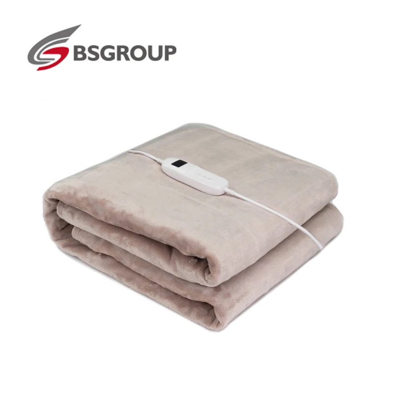 Luxury heated blanket for winter auto cutoff electric over blanket warm body use with CE