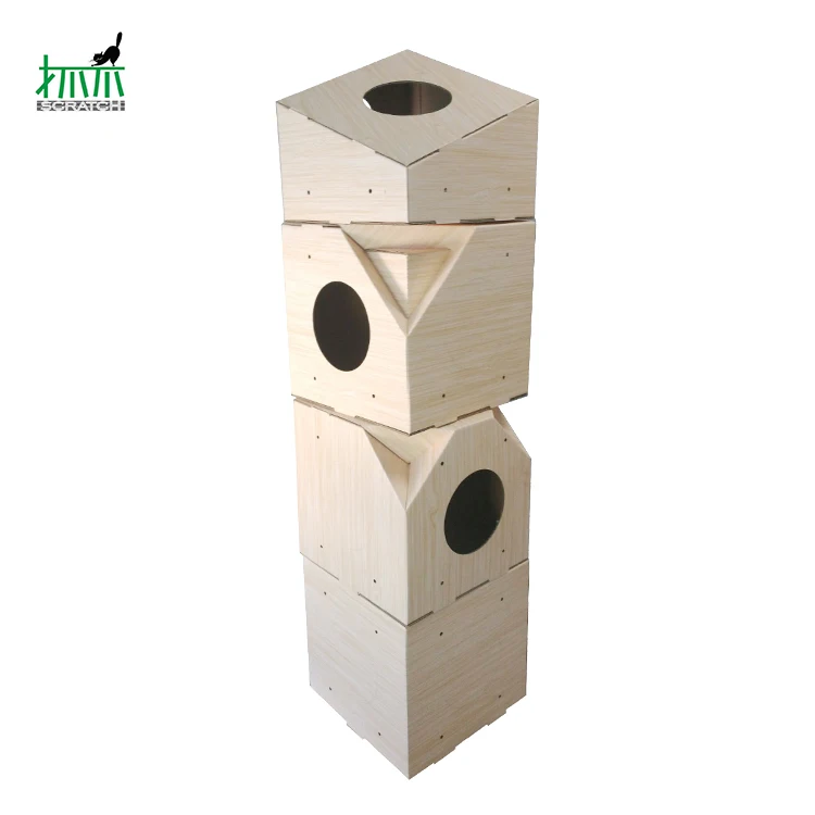 Eco-Friendly Free Combination Corrugated Cardboard Cat House Pet Furniture Scratcher