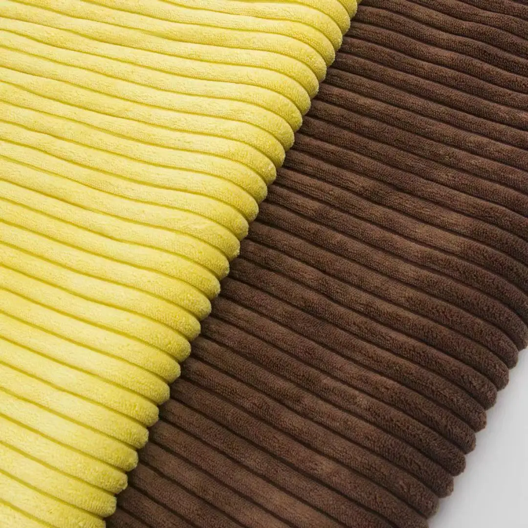 Hot selling corduroy fabric 100% Polyester/6 wale corduroy fabric