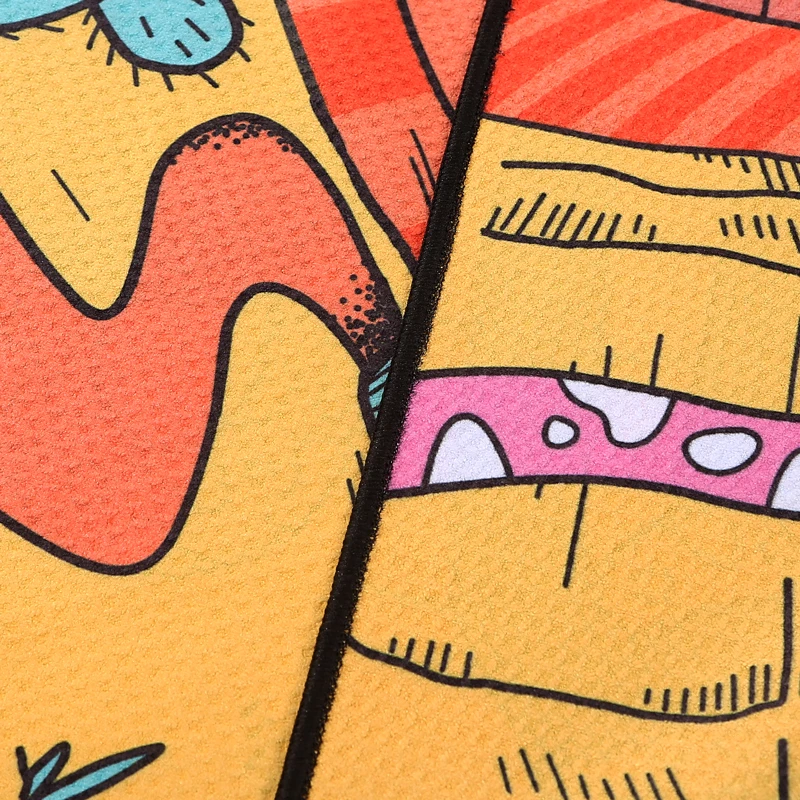 Custom Large Size Digital Painting Printed Microfiber Waffle Golf Towel With Grommet