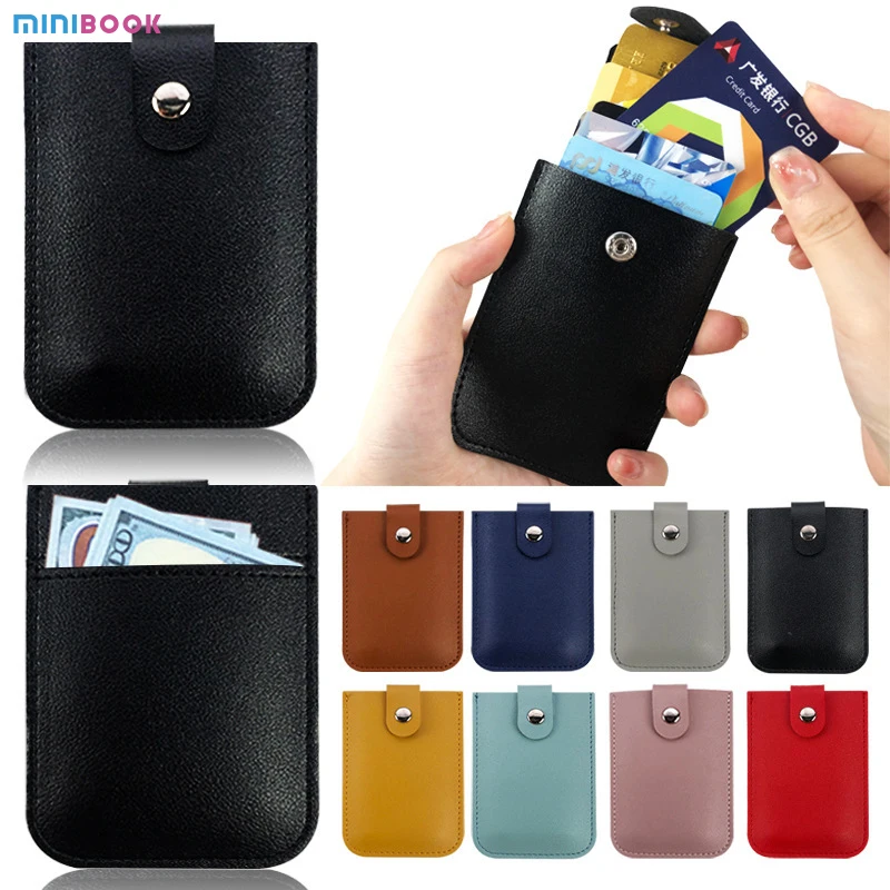 Business Gifts Mini Wallet Pu Leather Laminated Telescopic Large Multi Position Credit Card Bag Case Holder