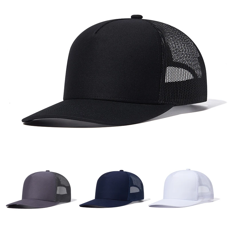 Wholesale Custom 5 Panel Mesh Snap Back Caps Print 3D Embroidered Patch Logo Original Gorras Richardson 112 Trucker Hats