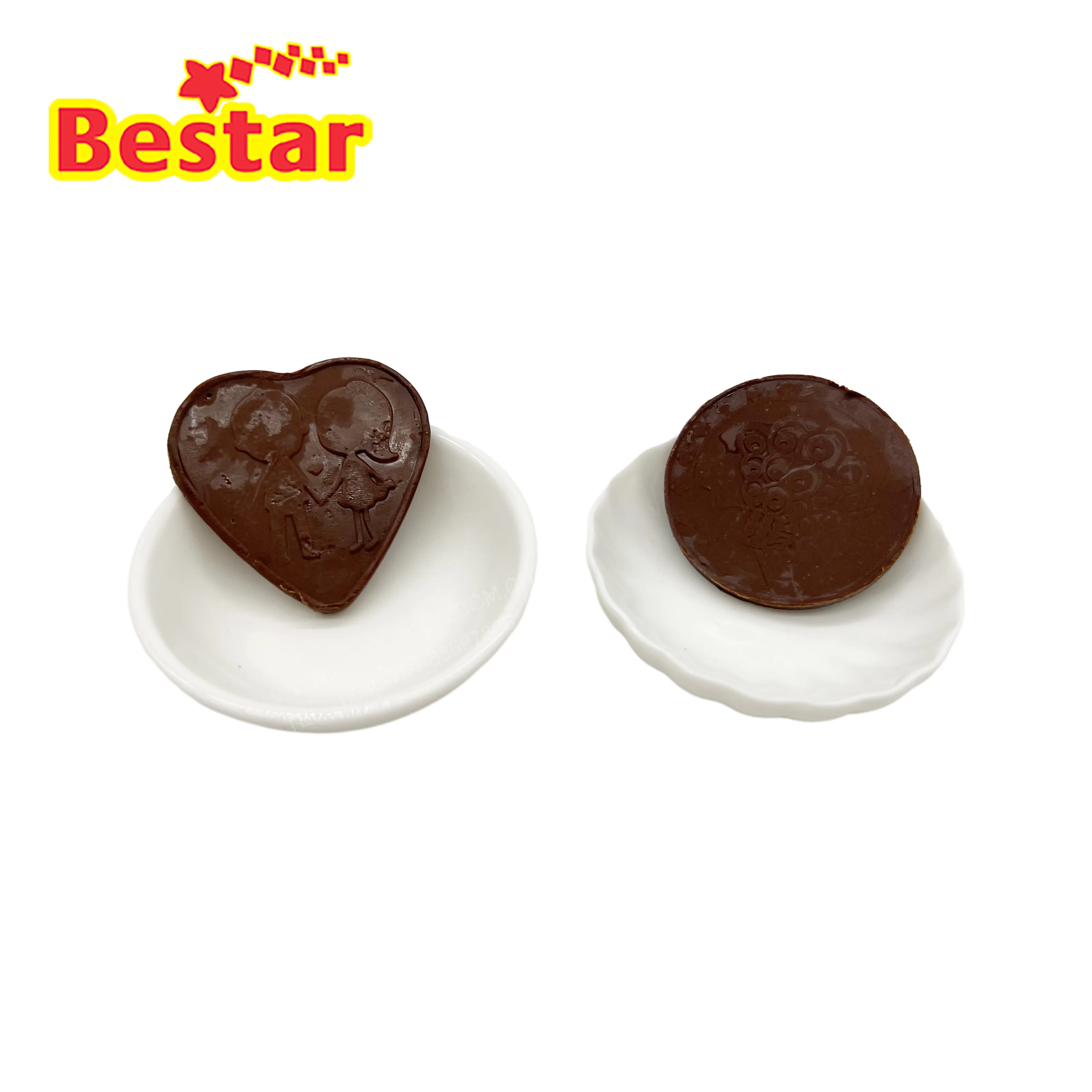 Wholesale Heart shaped Chocolate Gold coin shape Dark Chocolate