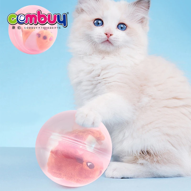 Rolling glow animal ball mini rabbit electric plush hamster toy