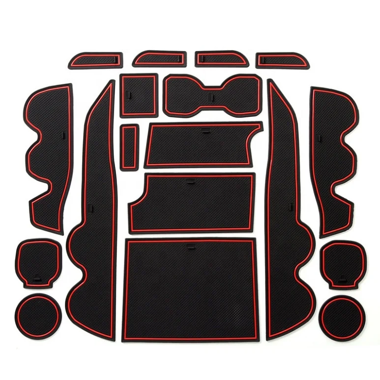 
Car Door Slot Mat Cup Holder Center Console Liner Armrest Storage Box Pad Mat For 2016-2019Tacoma Interior Mouldings Accessories 