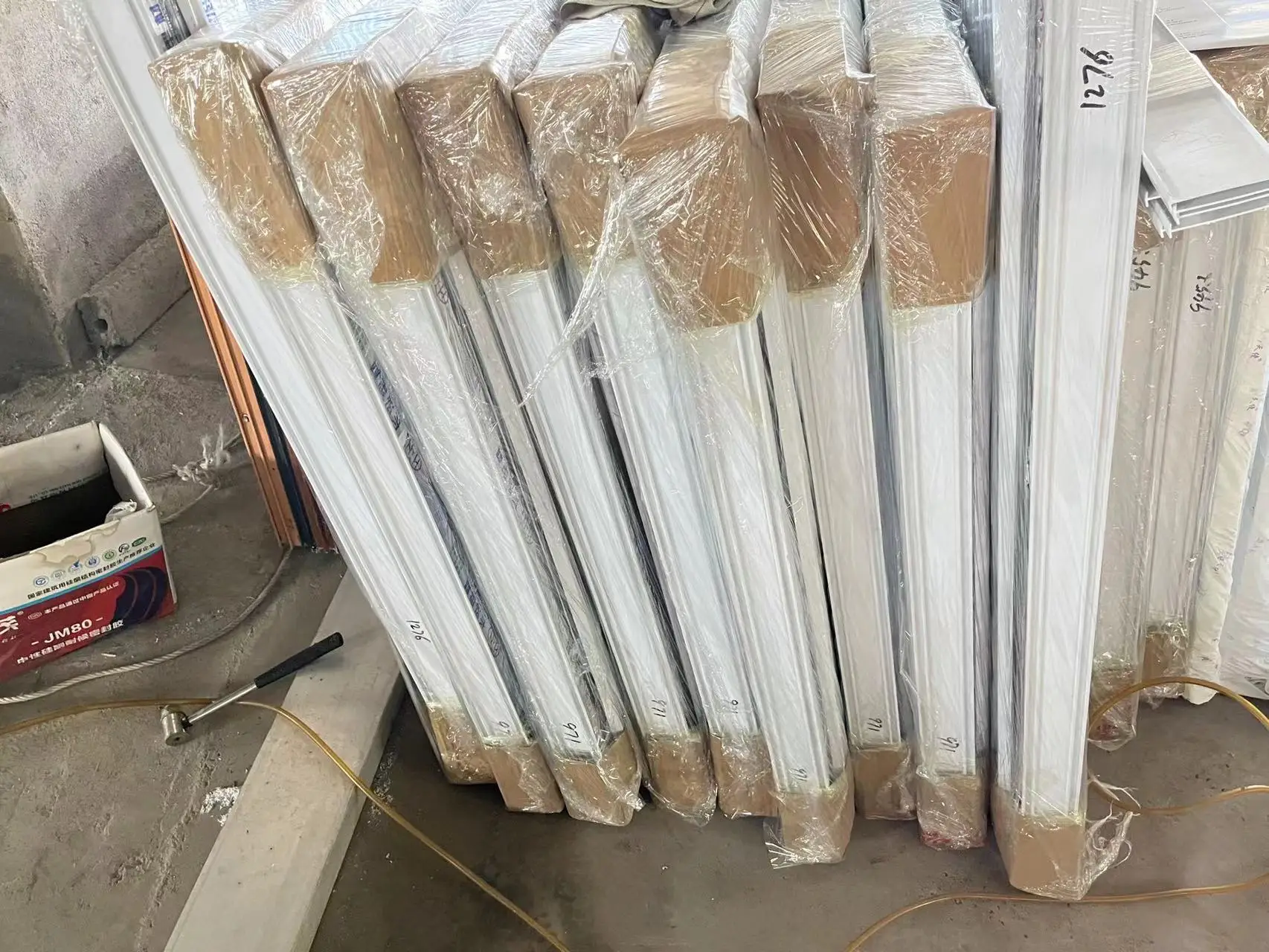 Factory price UPVC house doors windows 3 panel Double Tempered Glazed PVC casement windows