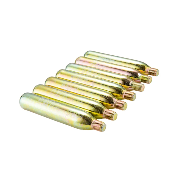 Wholesale Price Direct sales Co2 Gas Cylinders For Outdoor Bicycle Sports High Pressure Cylinders Co2 16g Cartridge Threaded