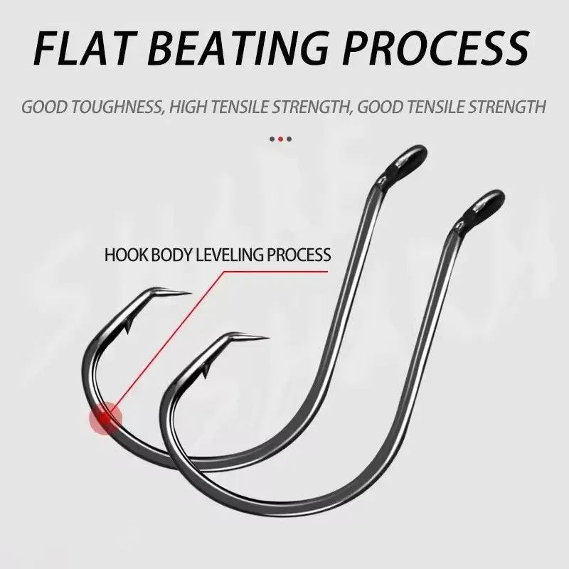 Wholesale 1/0-10/0 High Carbon Steel Fishhooks Tuna Bass Bulk Octopus Beak Hooks Fishing Circle Hooks For Saltwater
