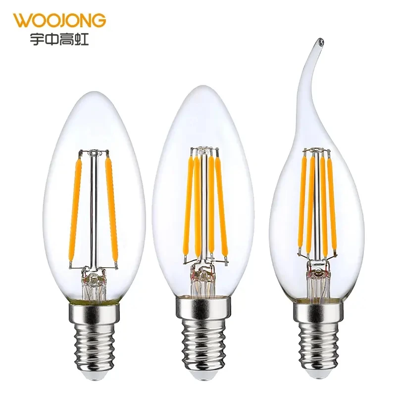 Светодиодная лампа в стиле WOOJONG Edison с питанием переменного тока различные основания (E27 E14 B22) стеклянный корпус для декоративного использования жилых помещениях