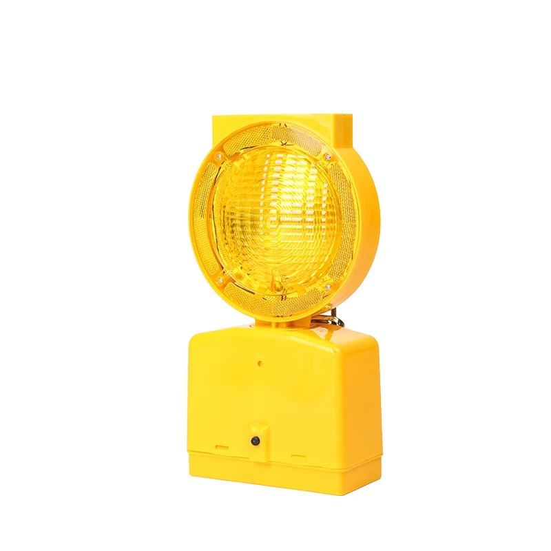 Road Safety  Solar Yellow Panel LED Barricade Traffic Flashing Warning Lamp Light