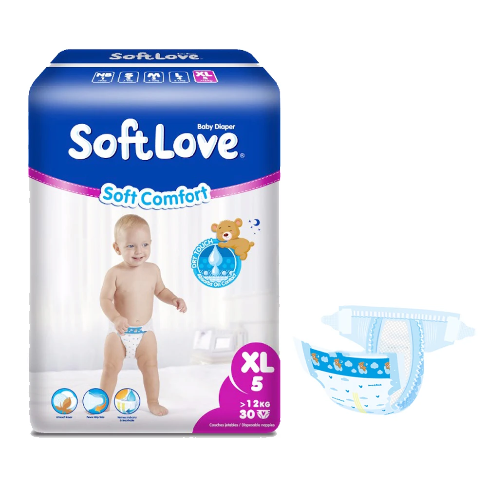 Softlove Wholesale SAP Super Absorbing Performance Pampering Diapers Disposable Nappies Diaper Baby Diapers