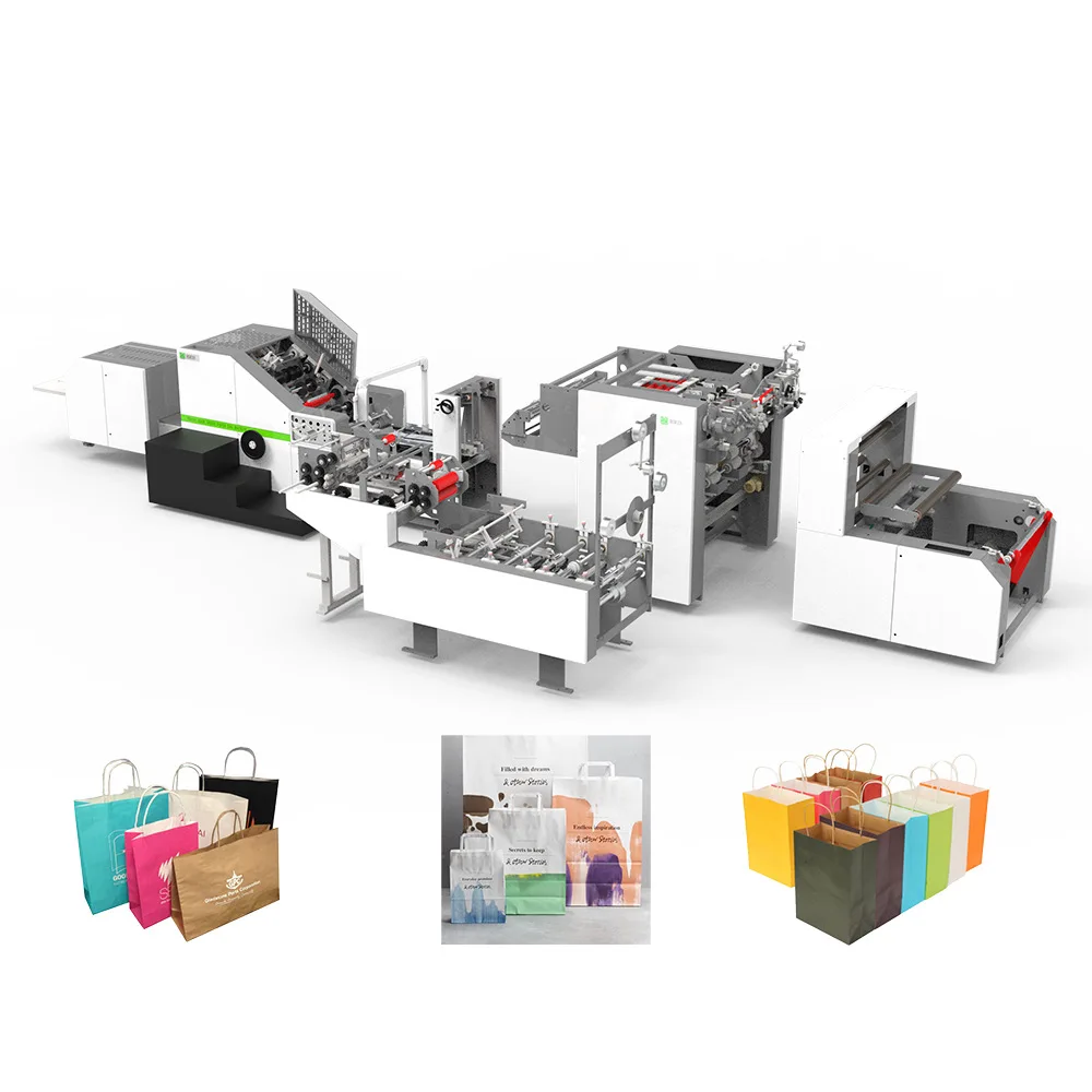 RKFD-450T Automatic Food khaki brown paper bag making machine produce bag paper