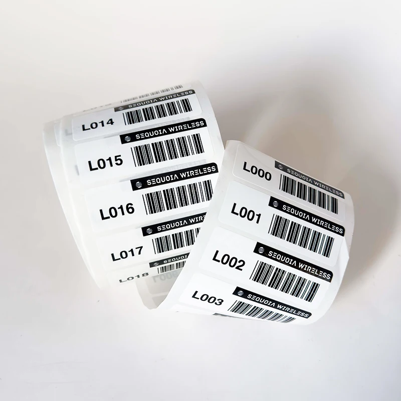 Custom Self Adhesive Barcode Labels Serial Number QR Code Printing Label Variable Data Waterproof Packaging Stickers Roll