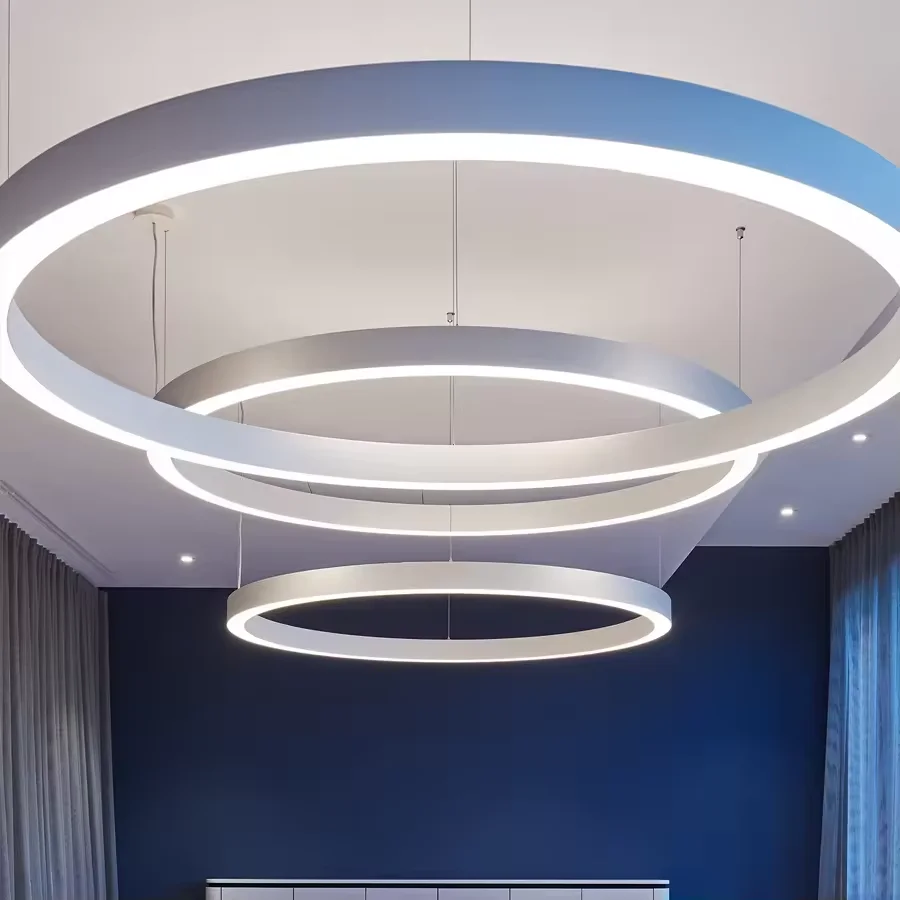 ECOJAS  5years Warranty Aluminum Housing Circle Shape Pendant Lighting Fixture Ce Approved