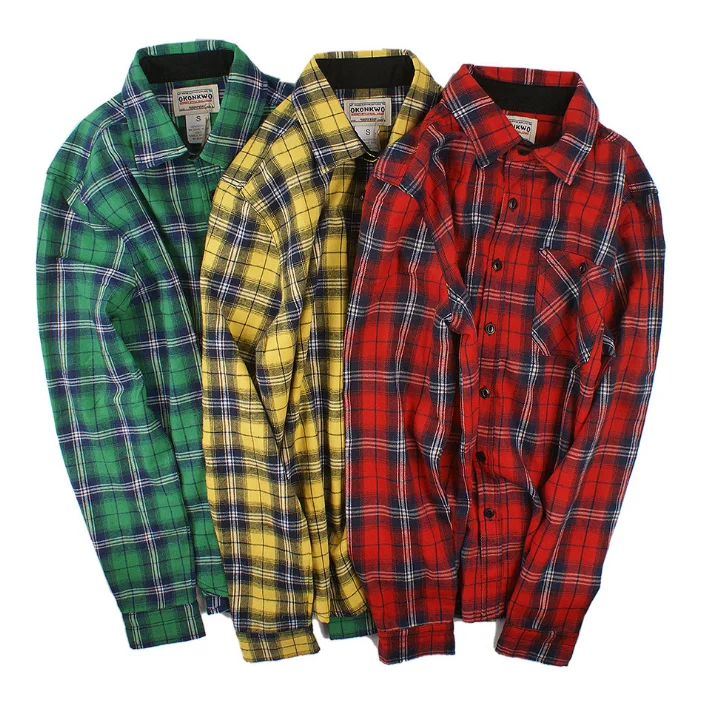 Мужские фланелевые рубашки в клетку