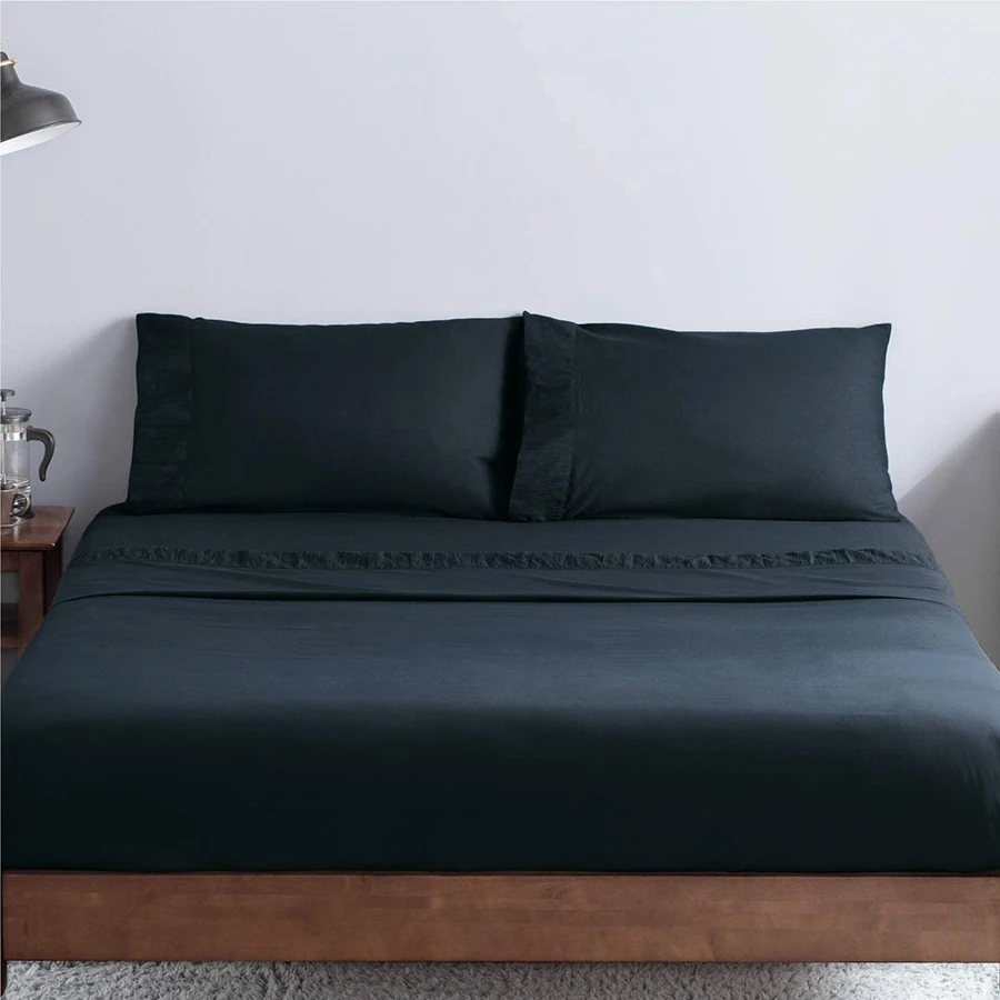 Luxury Custom Comforter Sets Bedding Microfiber Bed Sheet For Solid Color Bedsheet Sets Home Quilt Bedding Set