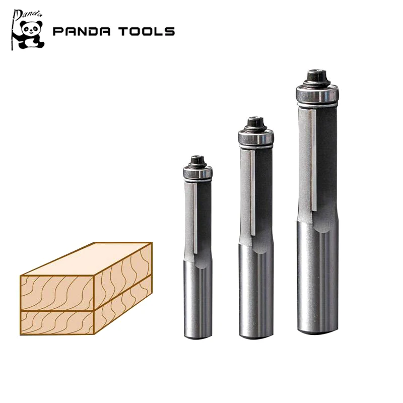 1/4 1/2 inch shank Two-flute carbide tipped Trimming Cutter TC With Ball Bearing guides