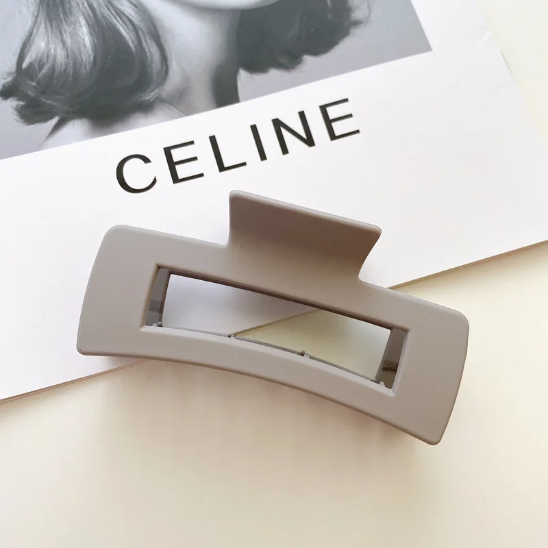 Оптовая продажа, корейские модные женские аксессуары для волос 10,5 см высокого качества, матовые, большого размера, заколки для волос, акриловые большие заколки для волос