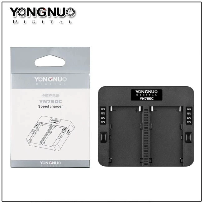 YONGNUO YN750C литиевая батарея зарядное устройство двухканальный аккумулятор быстрая зарядка Совместимость для NP-F750 NP-F950/B NP-F530