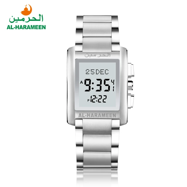 2019 hot sell digital watch al harameen watch prayer azan watch HA-6208 for islamic men