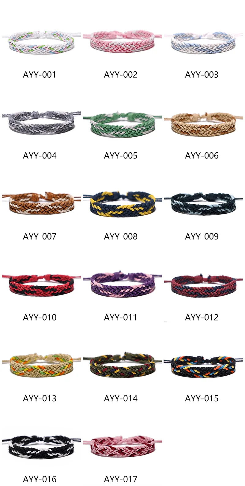 Mst 17 Colors New Cute Cotton Hemp Bracelet Handmade Adjustable Students Girls Braided Rope Woven Friendship Bracelets