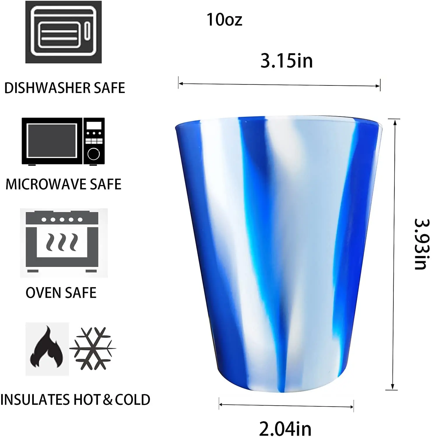 
Hot Selling Custom Portable Eco Friendly Tie Dye Silicone Wine Water Bottle Cup 