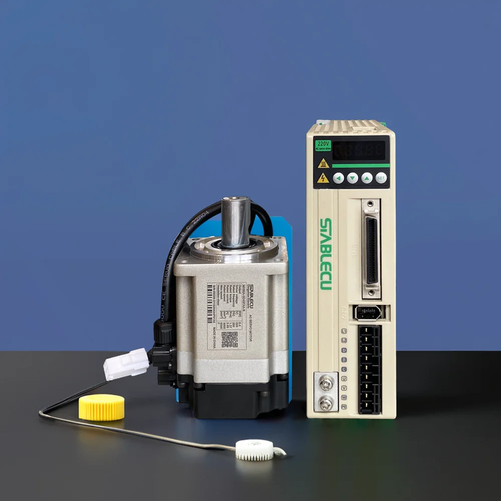 60mm Flange Servo Motor and Drive 220V 1000 RPM Low Speed 400W with 17 Bit Encoder Table Control AC Motors