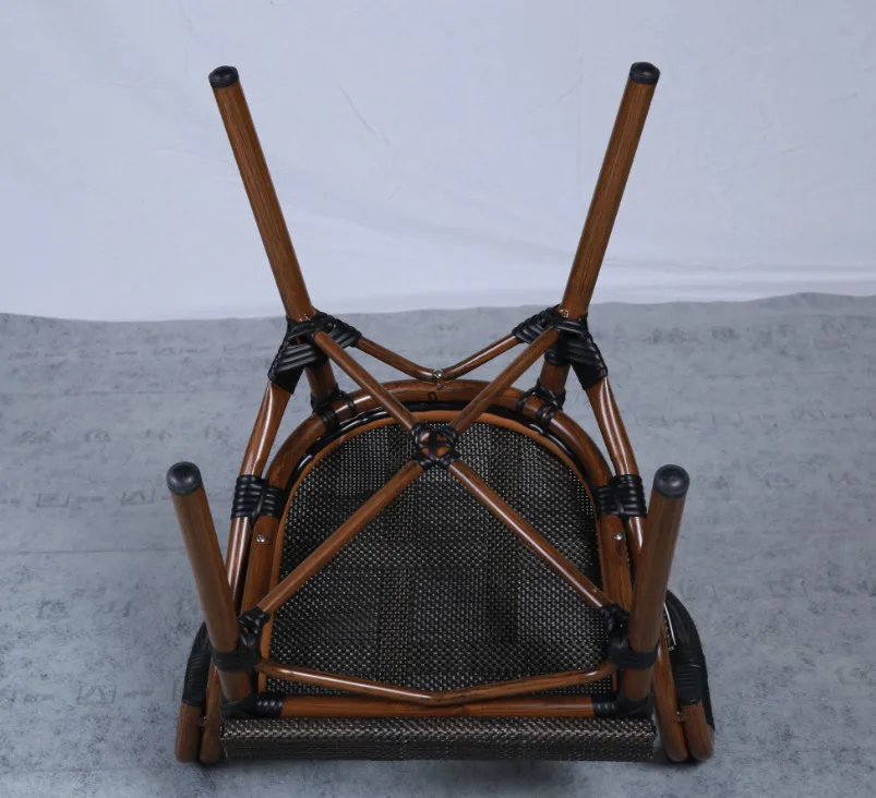 Modern French Style Paris Bistro Chairs Terrace Rattan Outdoor Chairs Seating Restaurant Patio Outdoor Furniture Chair