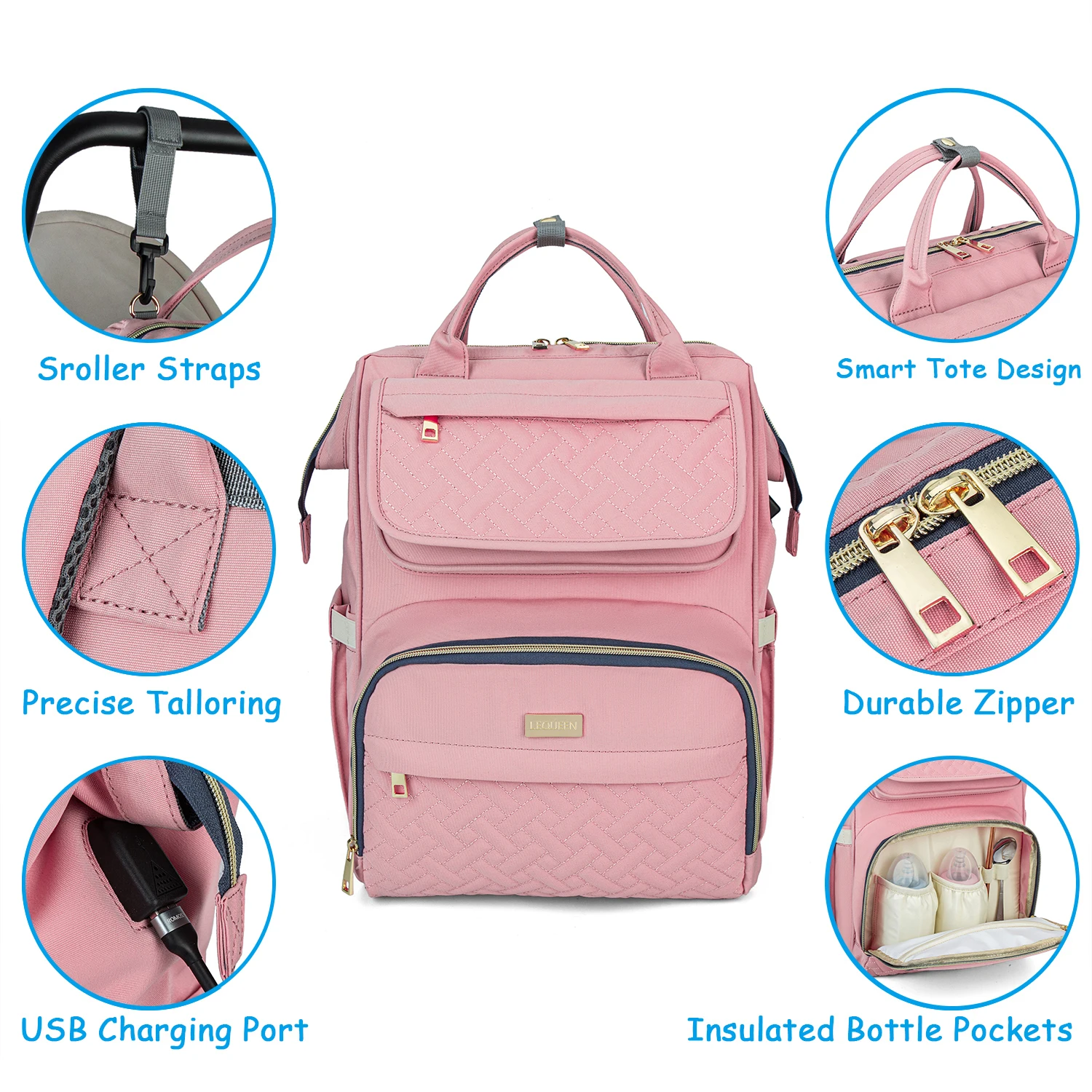 Fashion Large Capacity  Mummy  Nappy Travel Backpack Baby Diaper Backpack