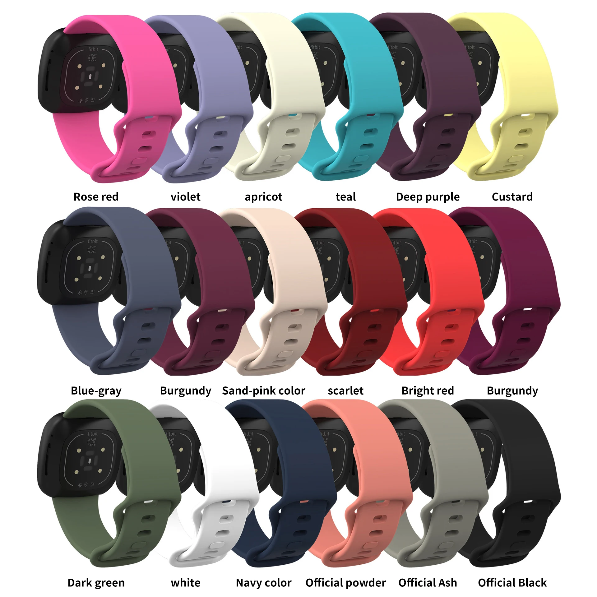 Watch Strap For Fitbit sense 2 Soft Silicone Wrist Band Sport Bracelet Correa Belt For Fitbit Versa 3/4