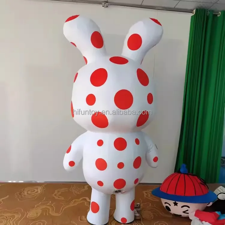 Funtoys High quality Custom Colorful inflatable rabbit mascot costume inflatable bunny cartoon costume for Carnival party