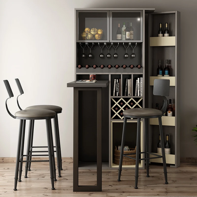 Настенный барный стол, домашняя Современная Минималистичная мебель для гостиной, складная перегородка для маленькой квартиры, скандинавский винный шкаф, высокий стол